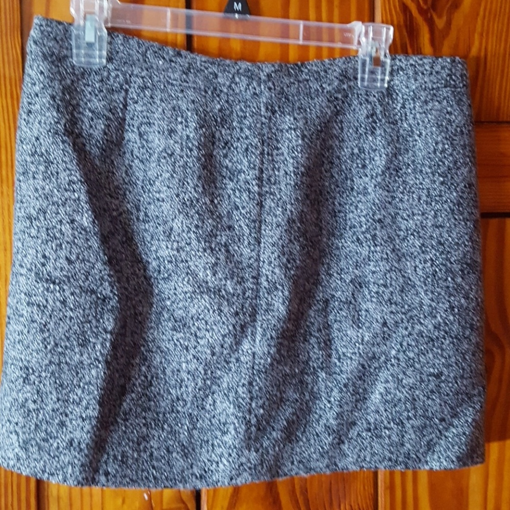 Black tweed mini skirt